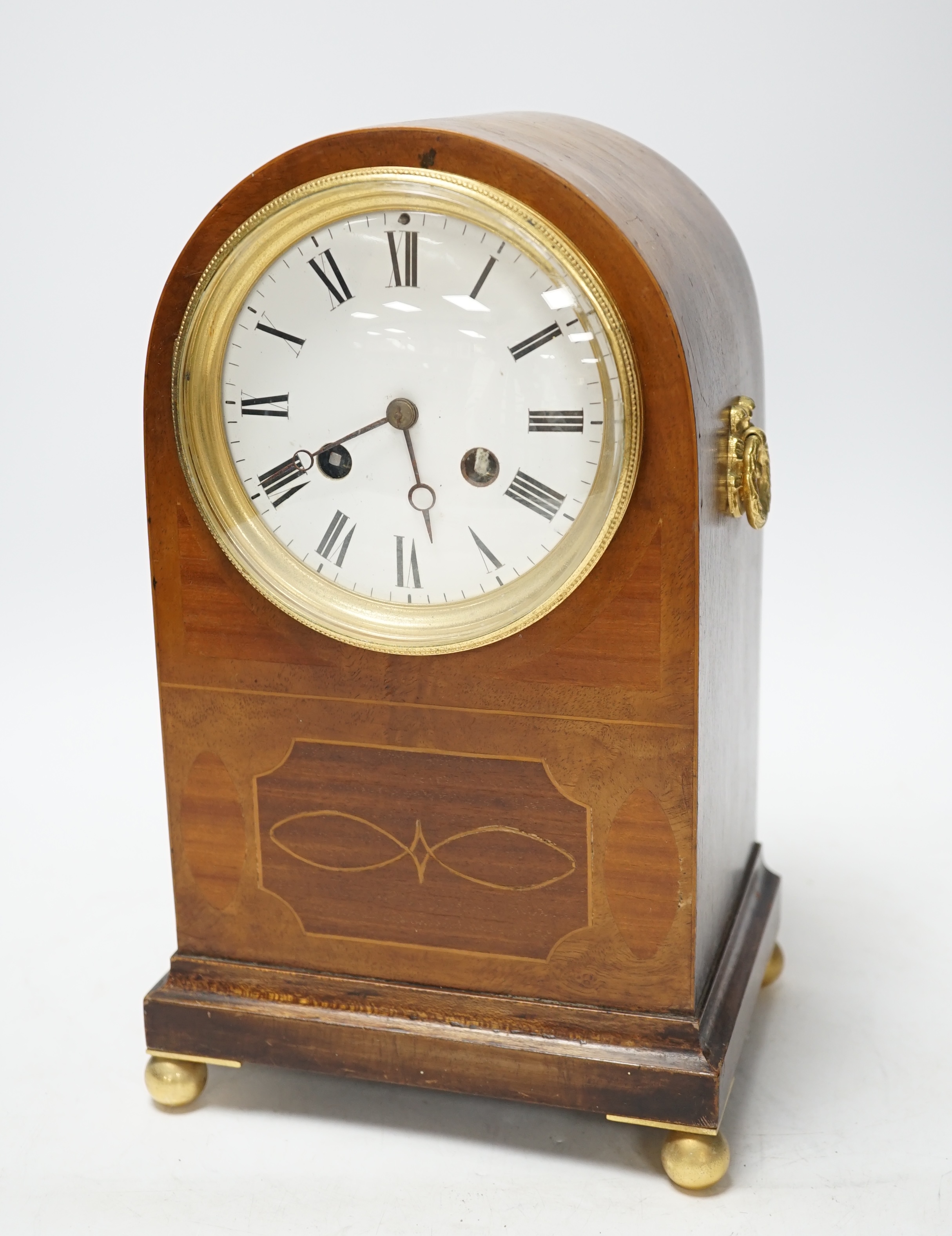 An Edwardian mantel clock, 30cm